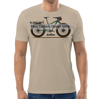 T-shirt, met custom design voertuig of fiets illustratie, Dessert dust