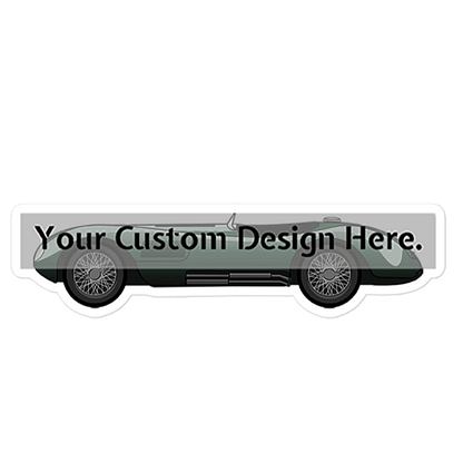 Sport auto illustratie met de tekst (your custom design here)