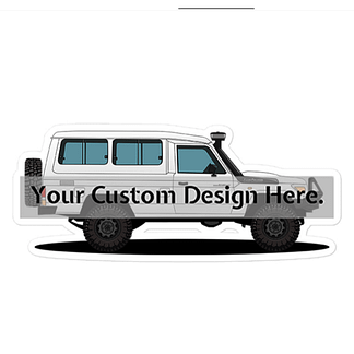 voertuig illustratie met de tekst (your custom design here)