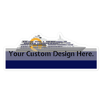 Cruise schip met de tekst Your custom design here